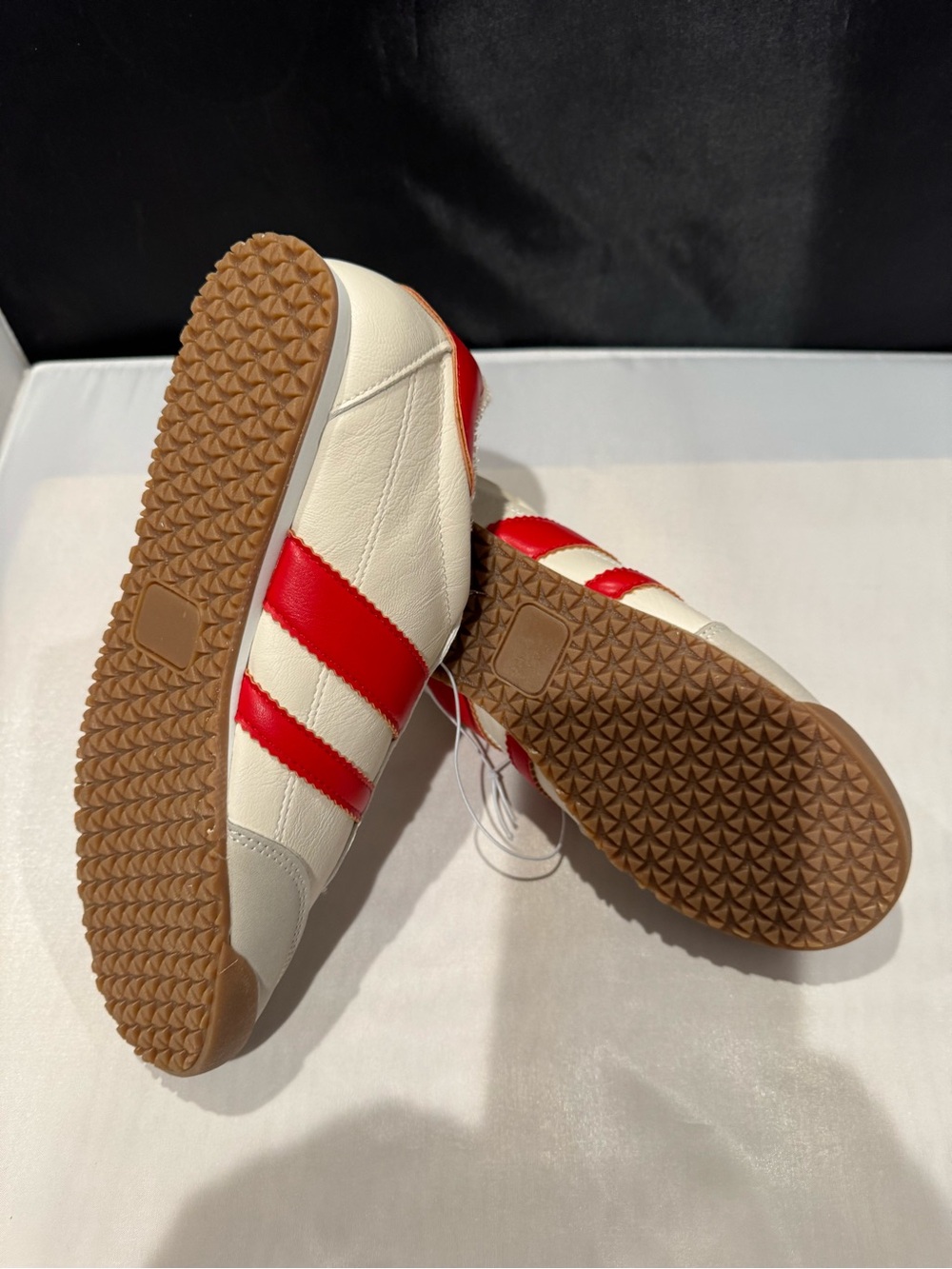 DV by Dolce Vita White Sneakers with Red Stripes